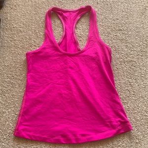 Lululemon sonic pink racerback tank top cropped top